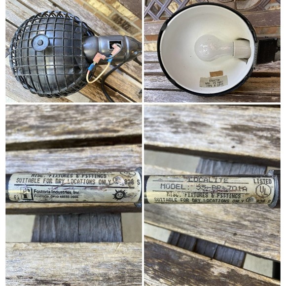 Vintage Fostoria Ohio Industrial Articulating Table Work Bench Shop Lamp MCM - Picture 4 of 4